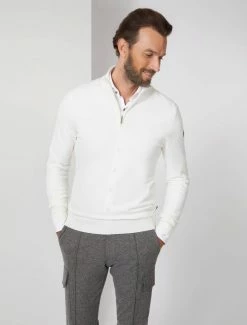 Cavallaro Napoli Merino Half Zip Trui Off White -Cavallaro Napoli Shop 118225002 120000 06 positie 30 318