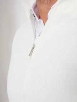 Cavallaro Napoli Merino Half Zip Trui Off White -Cavallaro Napoli Shop 118225002 120000 11 positie 20 444