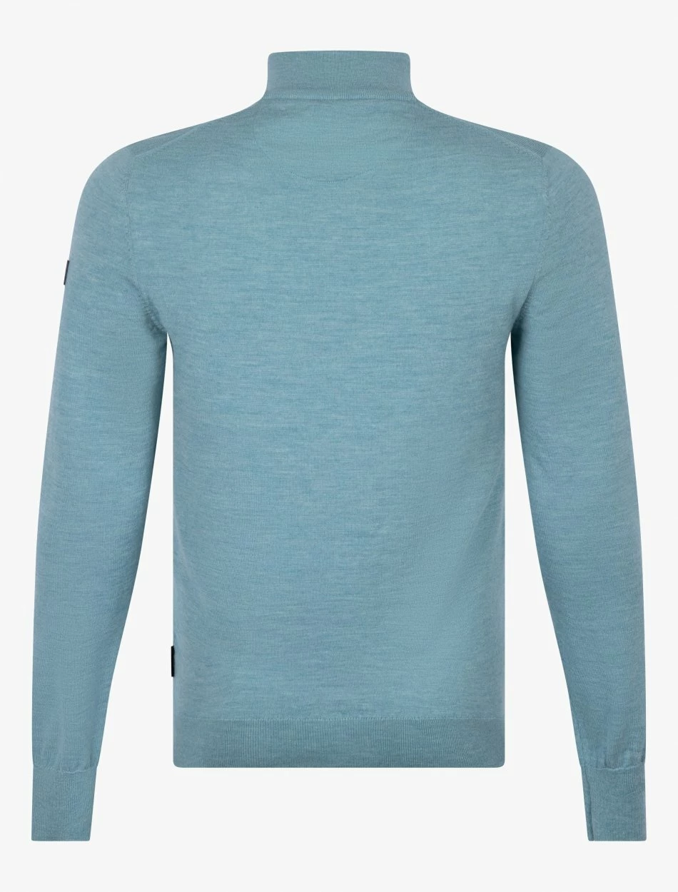 Cavallaro Napoli Merino Half Zip Trui Groen 2 Cavallaro Napoli Merino Half Zip Trui Groen - Afbeelding 2