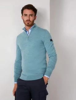 Cavallaro Napoli Merino Half Zip Trui Groen 16 Cavallaro Napoli Merino Half Zip Trui Groen -Cavallaro Napoli Shop 118225002 550000 06 positie 30 97
