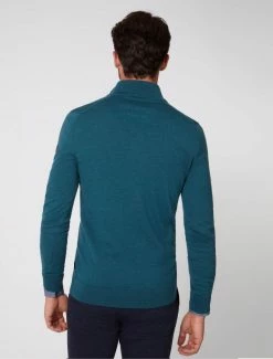 Cavallaro Napoli Merino Half Zip Trui Donkergroen -Cavallaro Napoli Shop 118225002 599000 12 positie 25 582