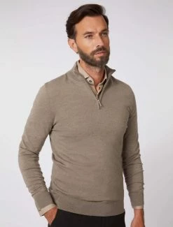 Cavallaro Napoli Merino Half Zip Trui Taupe 14 Cavallaro Napoli Merino Half Zip Trui Taupe -Cavallaro Napoli Shop 118225002 840000 06 positie 30 800