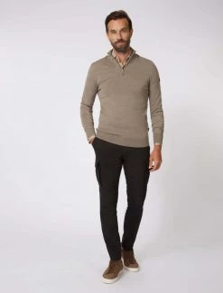 Cavallaro Napoli Merino Half Zip Trui Taupe 11 Cavallaro Napoli Merino Half Zip Trui Taupe -Cavallaro Napoli Shop 118225002 840000 10 positie 10 218