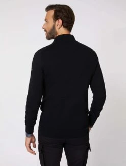 Cavallaro Napoli Merino Half Zip Trui Zwart -Cavallaro Napoli Shop 118225002 999000 12 positie 25 638