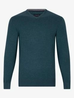 Cavallaro Napoli Tomasso V-neck Trui Donkergroen -Cavallaro Napoli Shop 118225005 599000 01 positie 402c20voorkant 544