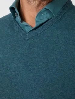 Cavallaro Napoli Tomasso V-neck Trui Donkergroen -Cavallaro Napoli Shop 118225005 599000 11 positie 20 842