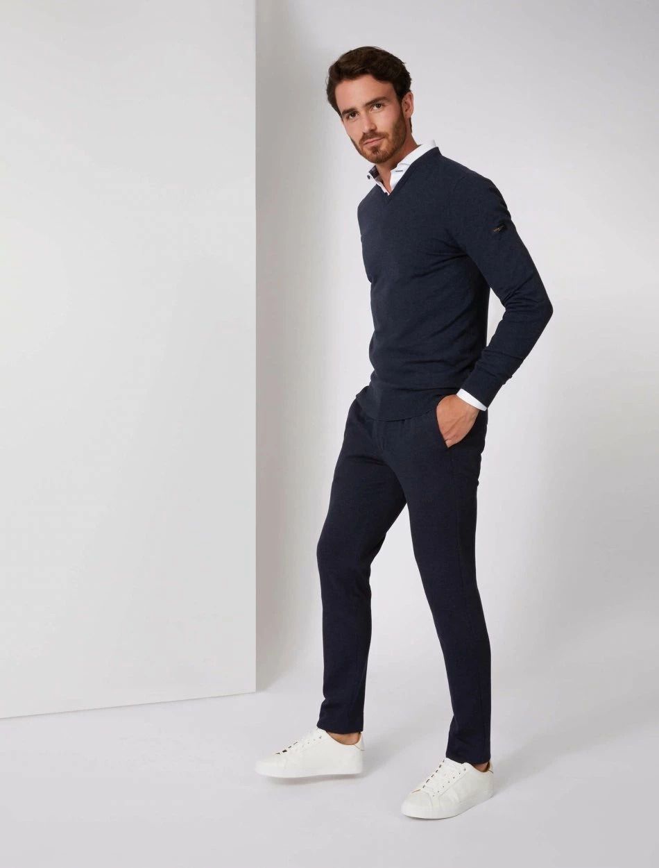 Cavallaro Napoli Tomasso V-neck Trui Donkerblauw 9 Cavallaro Napoli Tomasso V-neck Trui Donkerblauw - Afbeelding 9