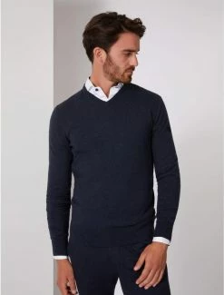 Cavallaro Napoli Tomasso V-neck Trui Donkerblauw 16 Cavallaro Napoli Tomasso V-neck Trui Donkerblauw -Cavallaro Napoli Shop 118225005 699000 06 positie 30 925