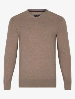 Cavallaro Napoli Tomasso V-neck Trui Taupe 13 Cavallaro Napoli Tomasso V-neck Trui Taupe -Cavallaro Napoli Shop 118225005 840000 01 positie 402c20voorkant 868