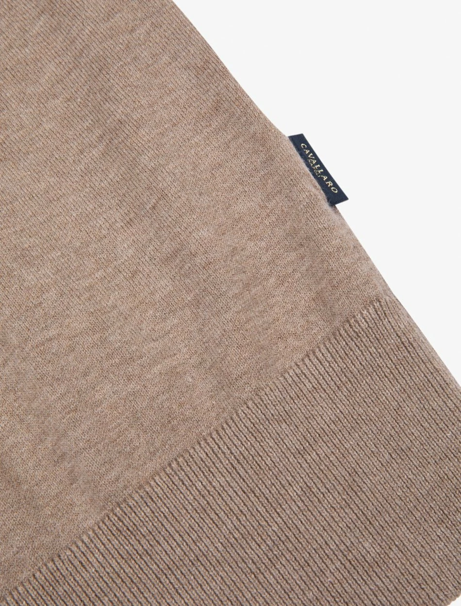 Cavallaro Napoli Tomasso V-neck Trui Taupe 8 Cavallaro Napoli Tomasso V-neck Trui Taupe - Afbeelding 8