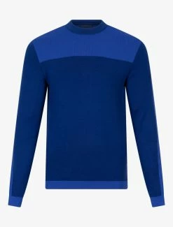 Cavallaro Napoli Creva R-Neck Trui Helderblauw