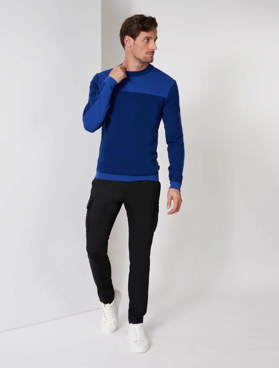 Cavallaro Napoli Creva R-Neck Trui Helderblauw 8 Cavallaro Napoli Creva R-Neck Trui Helderblauw - Afbeelding 8