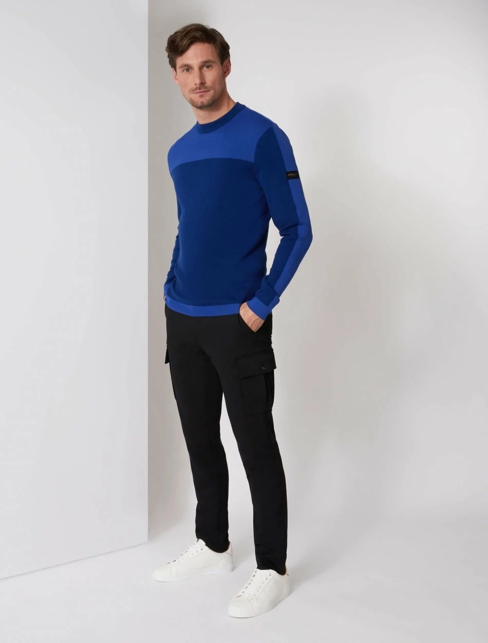 Cavallaro Napoli Creva R-Neck Trui Helderblauw 5 Cavallaro Napoli Creva R-Neck Trui Helderblauw - Afbeelding 5