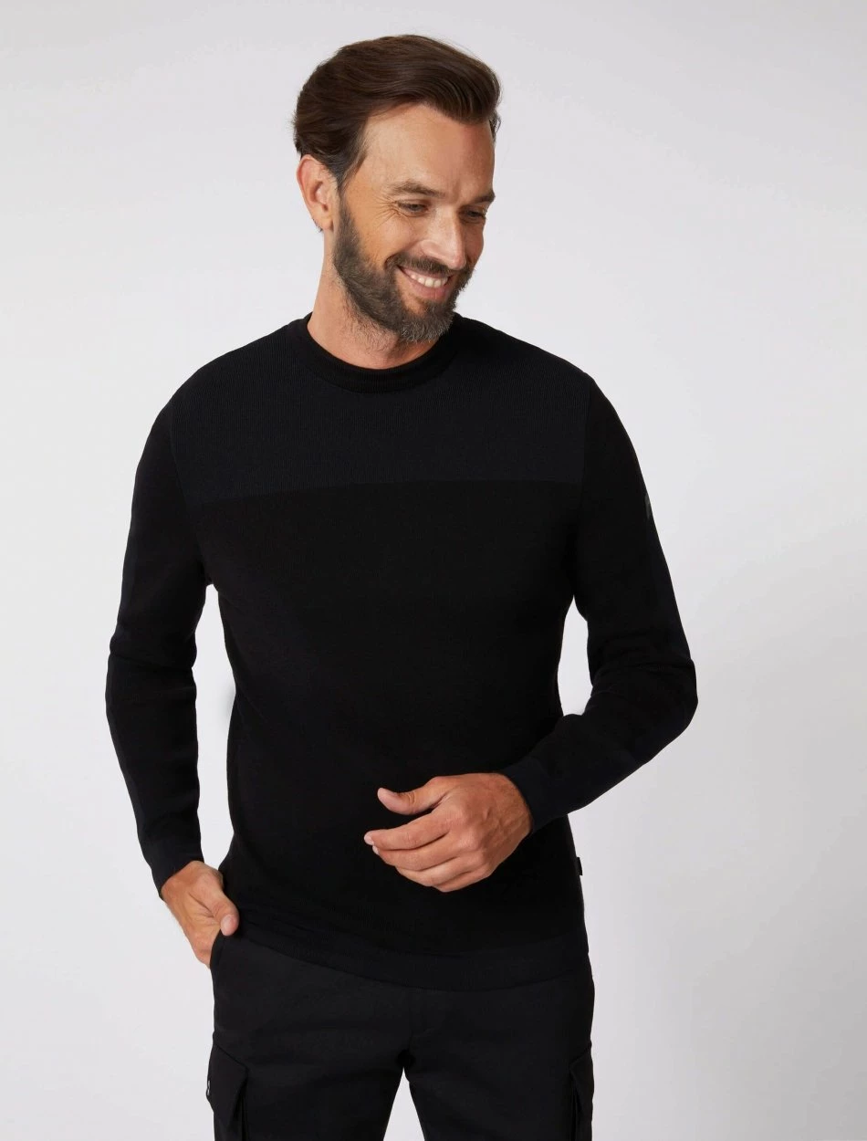 Cavallaro Napoli Creva R-Neck Trui Zwart 1 Cavallaro Napoli Creva R-Neck Trui Zwart