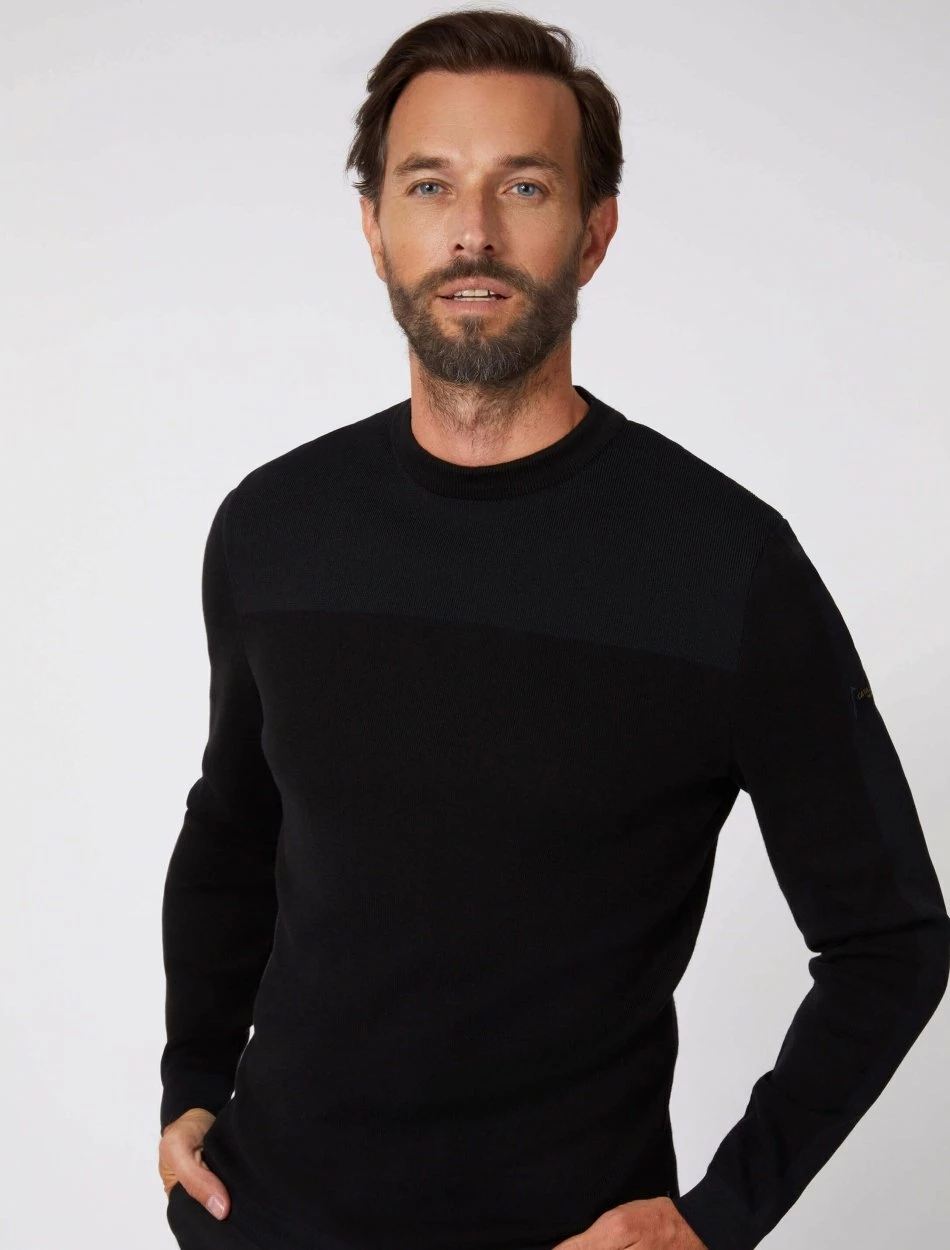 Cavallaro Napoli Creva R-Neck Trui Zwart 5 Cavallaro Napoli Creva R-Neck Trui Zwart - Afbeelding 5