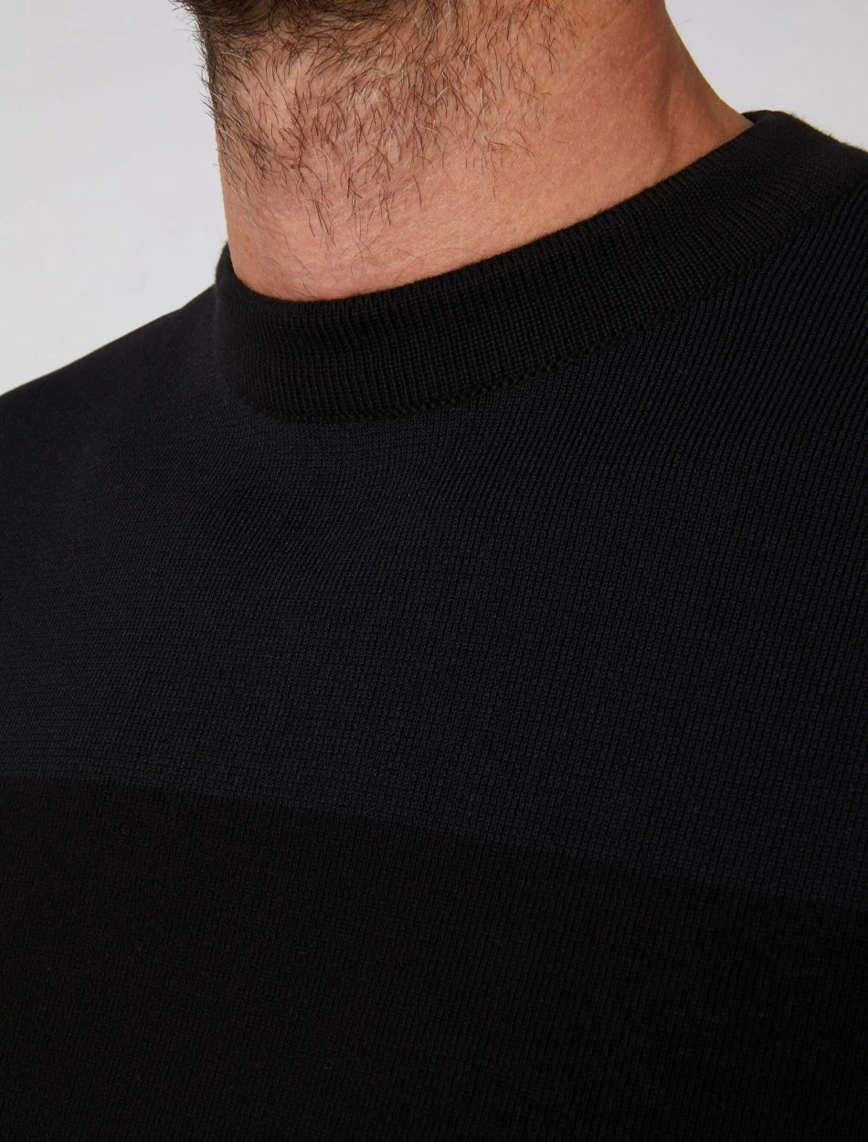 Cavallaro Napoli Creva R-Neck Trui Zwart 3 Cavallaro Napoli Creva R-Neck Trui Zwart - Afbeelding 3