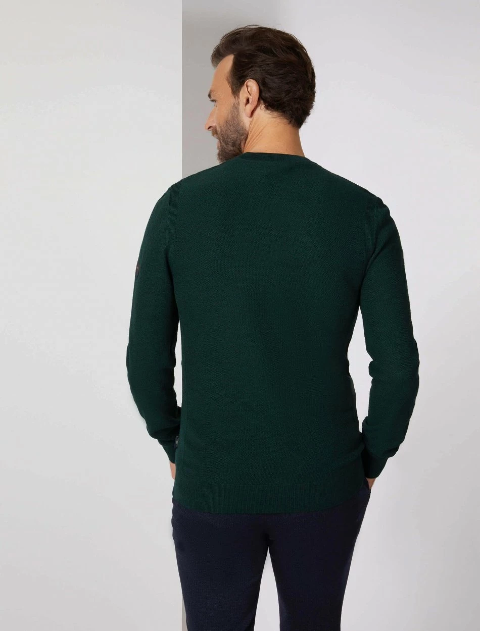 Cavallaro Napoli Luino R-Neck Trui Donkergroen 4 Cavallaro Napoli Luino R-Neck Trui Donkergroen - Afbeelding 4