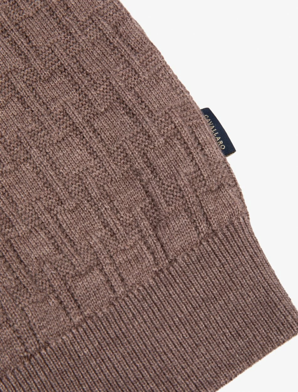 Cavallaro Napoli Mornago R-Neck Pullover Taupe 9 Cavallaro Napoli Mornago R-Neck Pullover Taupe - Afbeelding 9