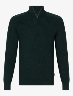 Cavallaro Napoli Merone Half Zip Trui Donkergroen -Cavallaro Napoli Shop 118225024 599000 01 positie 402c20voorkant 201