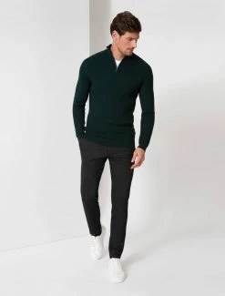 Cavallaro Napoli Merone Half Zip Trui Donkergroen -Cavallaro Napoli Shop 118225024 599000 06 positie 30 336