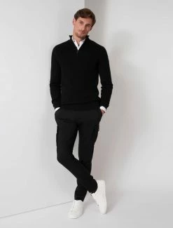 Cavallaro Napoli Merone Half Zip Trui Zwart