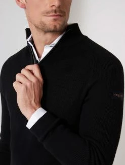 Cavallaro Napoli Merone Half Zip Trui Zwart -Cavallaro Napoli Shop 118225024 999000 11 positie 20 916