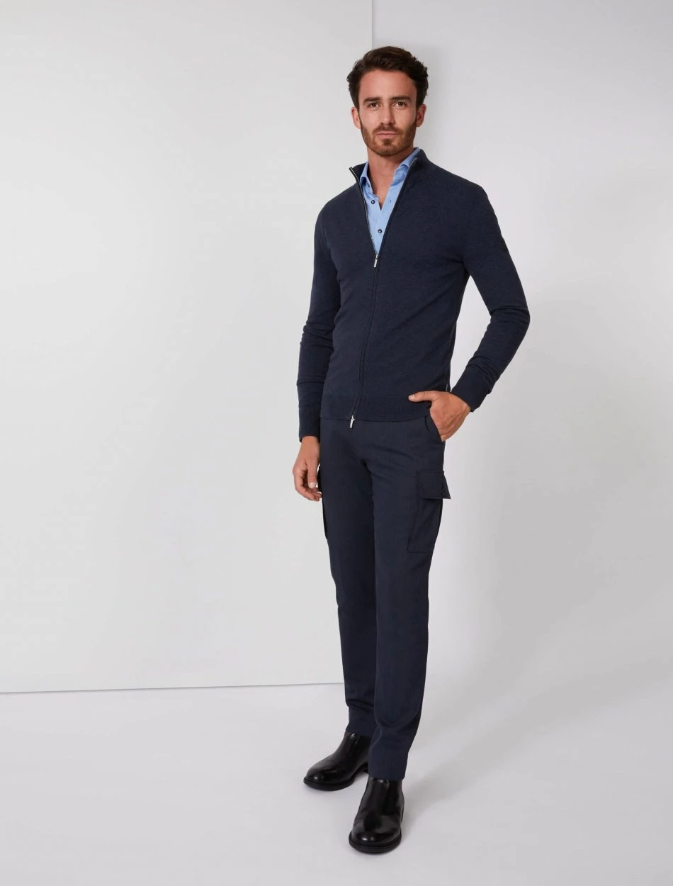 Cavallaro Napoli Antimo Vest Donkerblauw 5 Cavallaro Napoli Antimo Vest Donkerblauw - Afbeelding 5