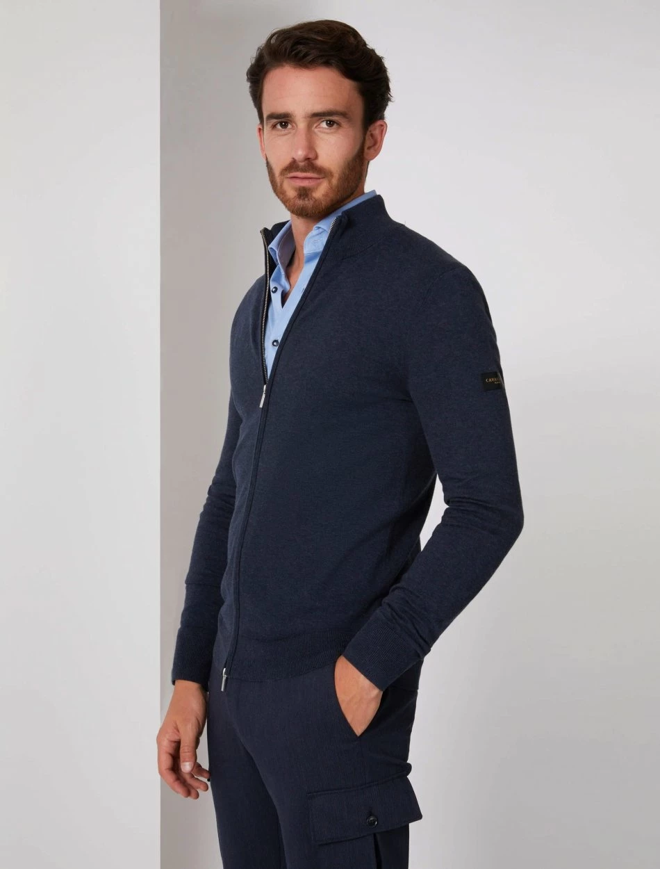 Cavallaro Napoli Antimo Vest Donkerblauw 4 Cavallaro Napoli Antimo Vest Donkerblauw - Afbeelding 4