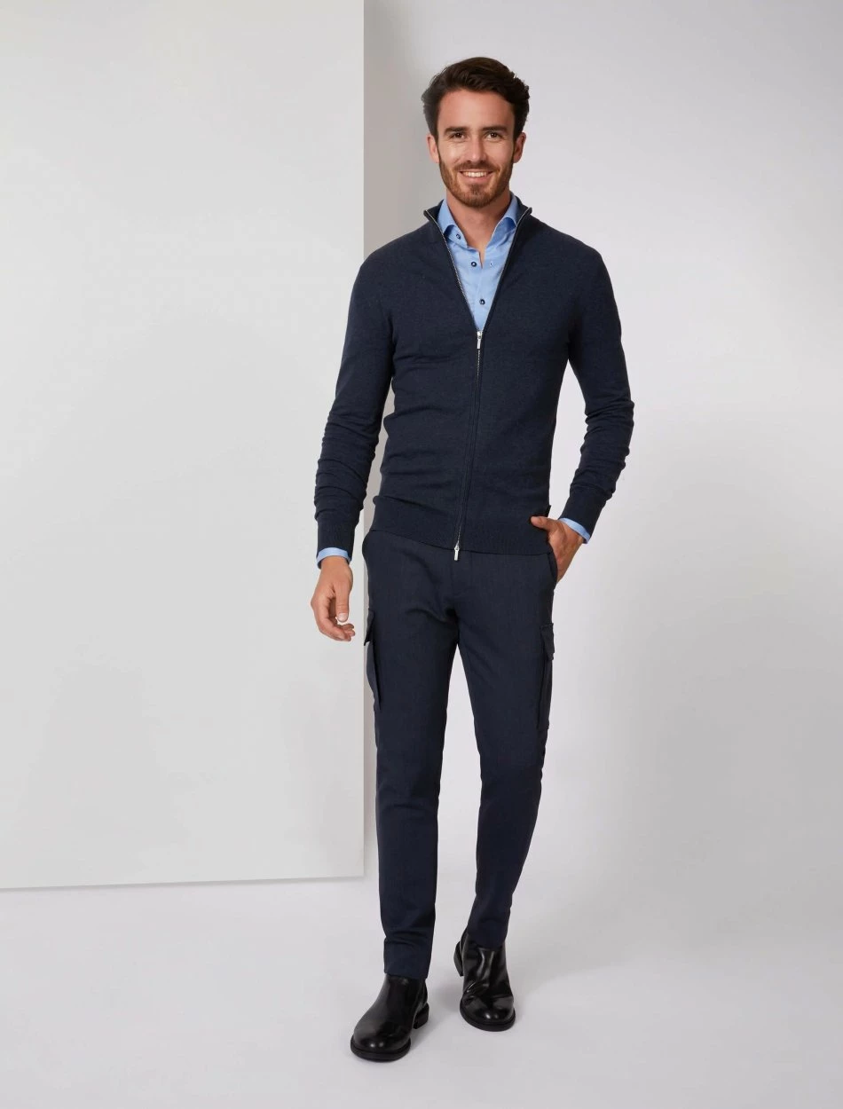 Cavallaro Napoli Antimo Vest Donkerblauw 2 Cavallaro Napoli Antimo Vest Donkerblauw - Afbeelding 2