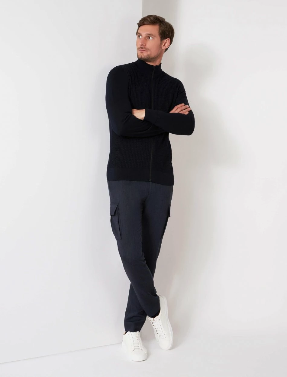 Cavallaro Napoli Osteno Vest Donkerblauw 2 Cavallaro Napoli Osteno Vest Donkerblauw - Afbeelding 2