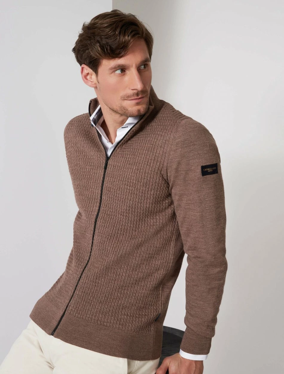 Cavallaro Napoli Osteno Vest Taupe 4 Cavallaro Napoli Osteno Vest Taupe - Afbeelding 4