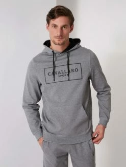 Cavallaro Napoli Ciro Sport Hoodie Grijs Melange