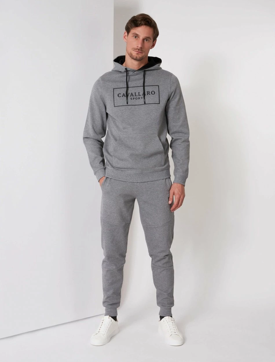 Cavallaro Napoli Ciro Sport Hoodie Grijs Melange 2 Cavallaro Napoli Ciro Sport Hoodie Grijs Melange - Afbeelding 2