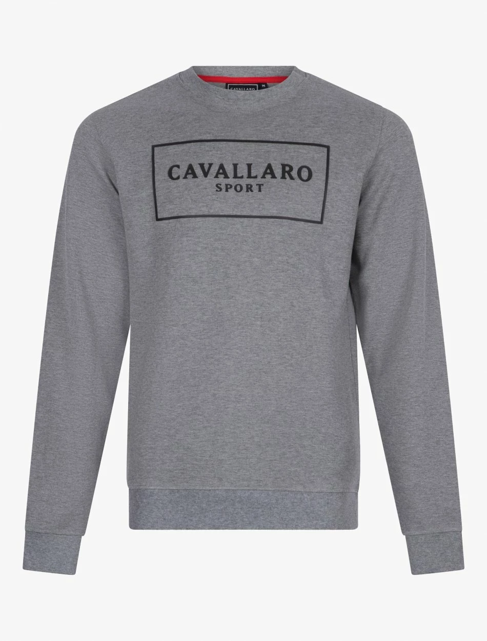 Cavallaro Napoli Ciro Sport Sweater Grijs Melange 1 Cavallaro Napoli Ciro Sport Sweater Grijs Melange