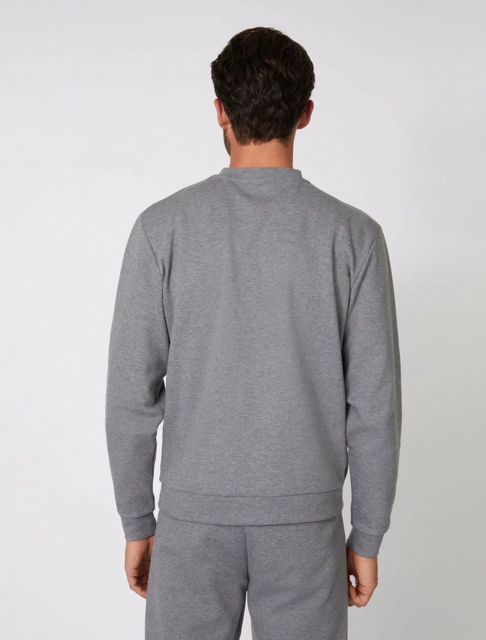 Cavallaro Napoli Ciro Sport Sweater Grijs Melange 7 Cavallaro Napoli Ciro Sport Sweater Grijs Melange - Afbeelding 7