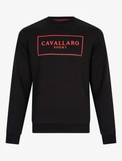 Cavallaro Napoli Ciro Sport Sweater Zwart -Cavallaro Napoli Shop 120225001 999000 01 positie 402c20voorkant 810