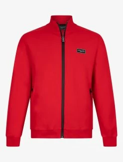 Cavallaro Napoli Ciro Sport Zip Sweater Rood -Cavallaro Napoli Shop 120225002 460000 01 positie 402c20voorkant 468