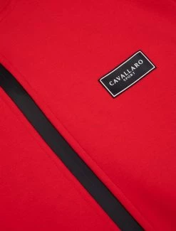 Cavallaro Napoli Ciro Sport Zip Sweater Rood -Cavallaro Napoli Shop 120225002 460000 03 positie 60 322