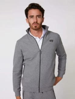 Cavallaro Napoli Ciro Sport Zip Sweater Grijs Melange