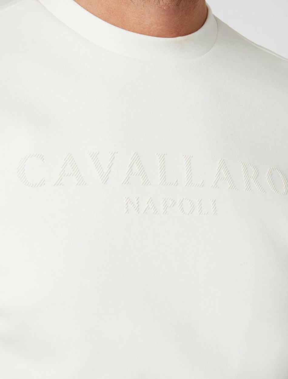 Cavallaro Napoli Marconi Sweater Off White 3 Cavallaro Napoli Marconi Sweater Off White - Afbeelding 3