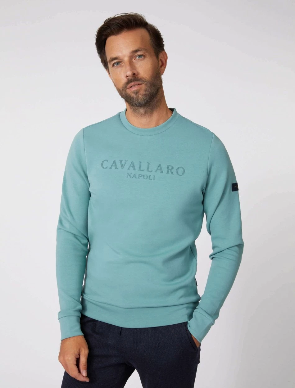 Cavallaro Napoli Marconi Sweater Groen 5 Cavallaro Napoli Marconi Sweater Groen - Afbeelding 5