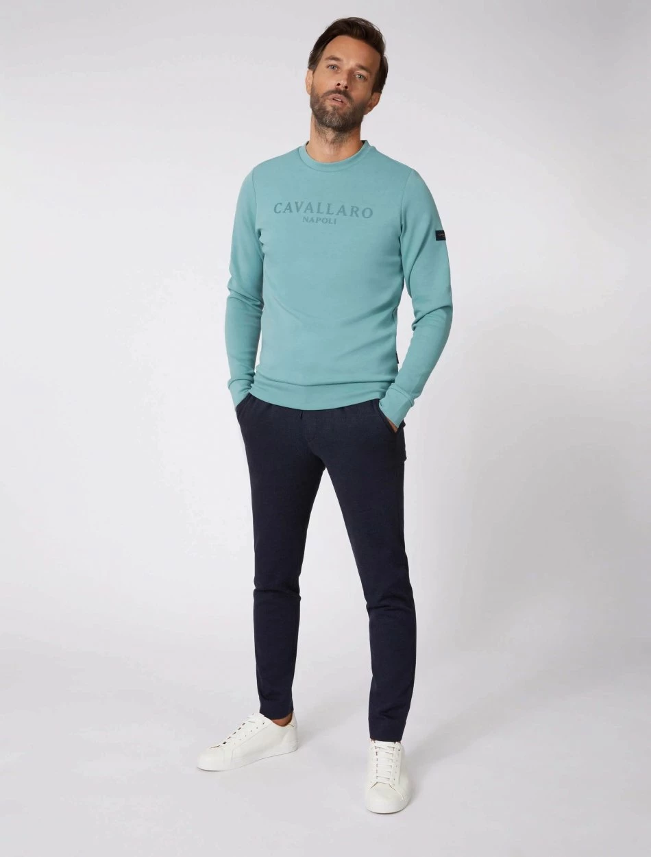 Cavallaro Napoli Marconi Sweater Groen 2 Cavallaro Napoli Marconi Sweater Groen - Afbeelding 2