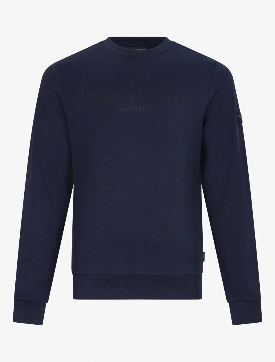Cavallaro Napoli Marconi Sweater Donkerblauw 7 Cavallaro Napoli Marconi Sweater Donkerblauw - Afbeelding 7
