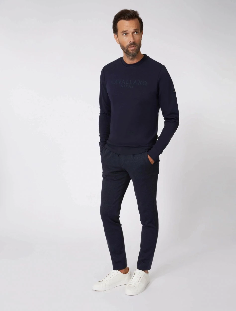 Cavallaro Napoli Marconi Sweater Donkerblauw 6 Cavallaro Napoli Marconi Sweater Donkerblauw - Afbeelding 6