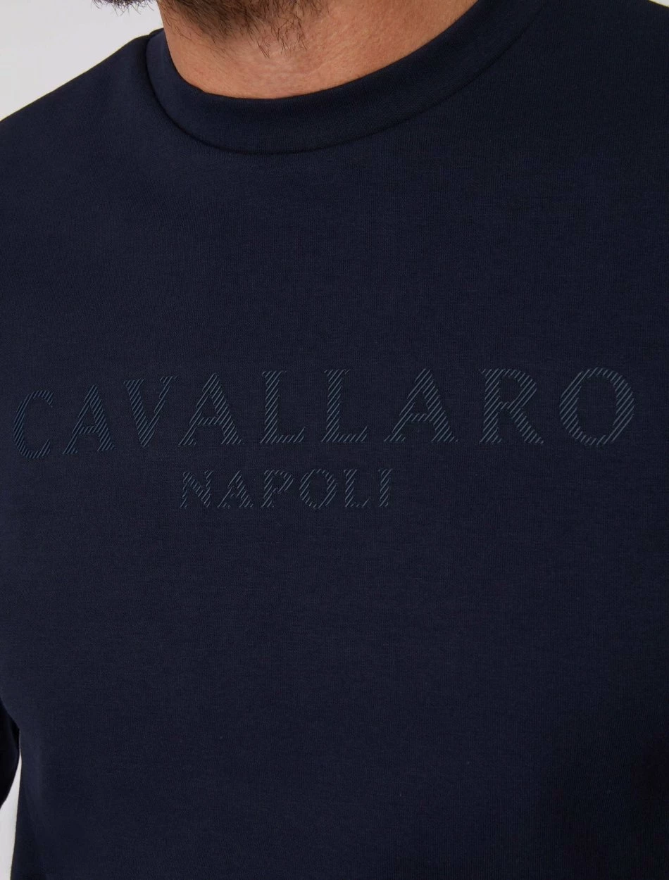 Cavallaro Napoli Marconi Sweater Donkerblauw 3 Cavallaro Napoli Marconi Sweater Donkerblauw - Afbeelding 3