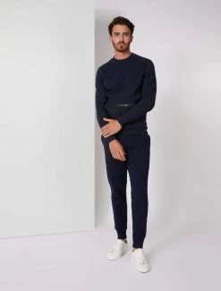 Cavallaro Napoli Cerniedo R-Neck Trui Donkerblauw -Cavallaro Napoli Shop 120225010 699000 10 positie 10 78