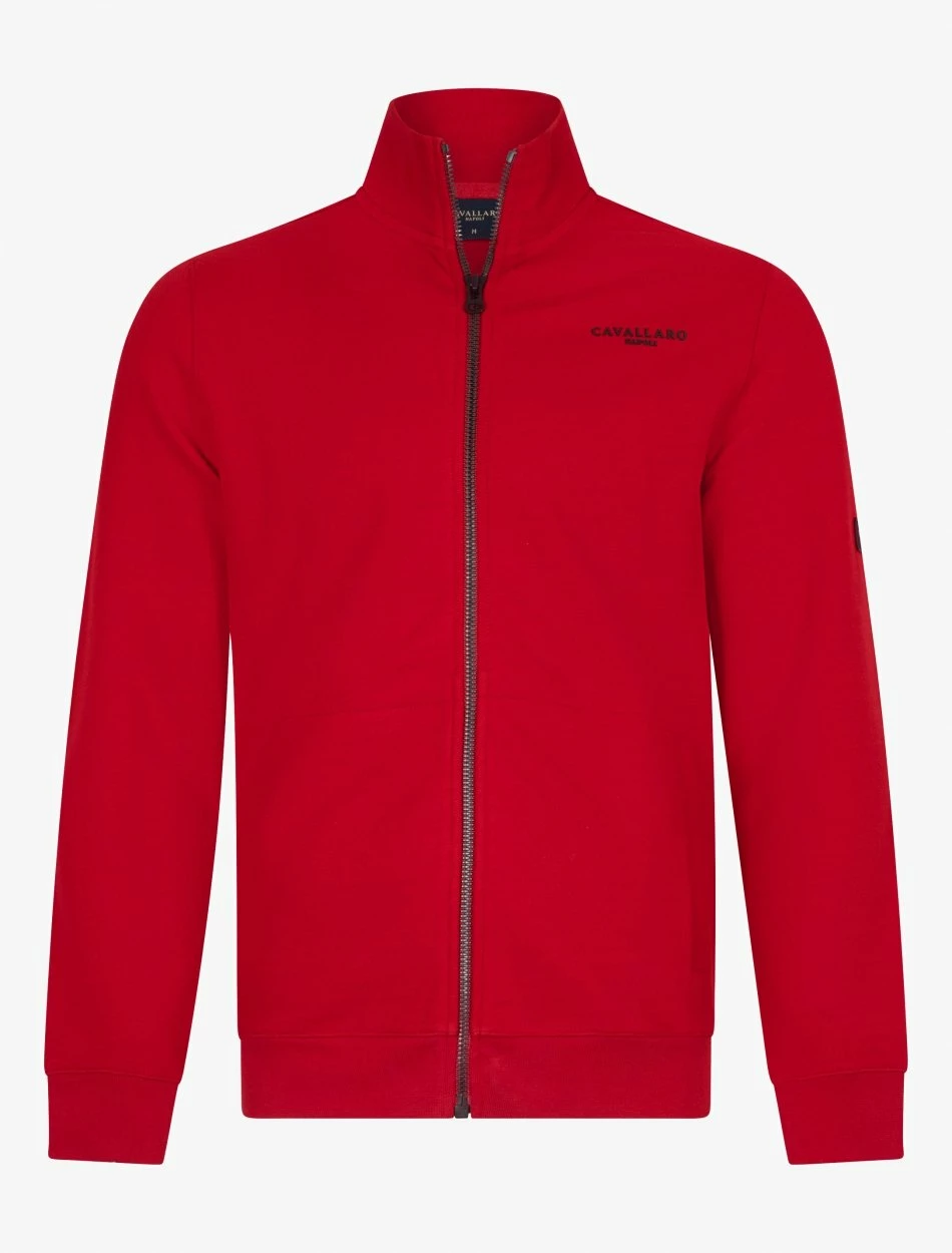 Cavallaro Napoli Donpo Zip Sweat Rood 6 Cavallaro Napoli Donpo Zip Sweat Rood - Afbeelding 6