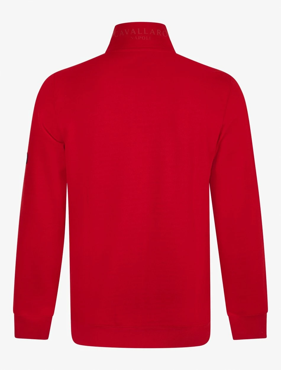 Cavallaro Napoli Donpo Zip Sweat Rood 7 Cavallaro Napoli Donpo Zip Sweat Rood - Afbeelding 7