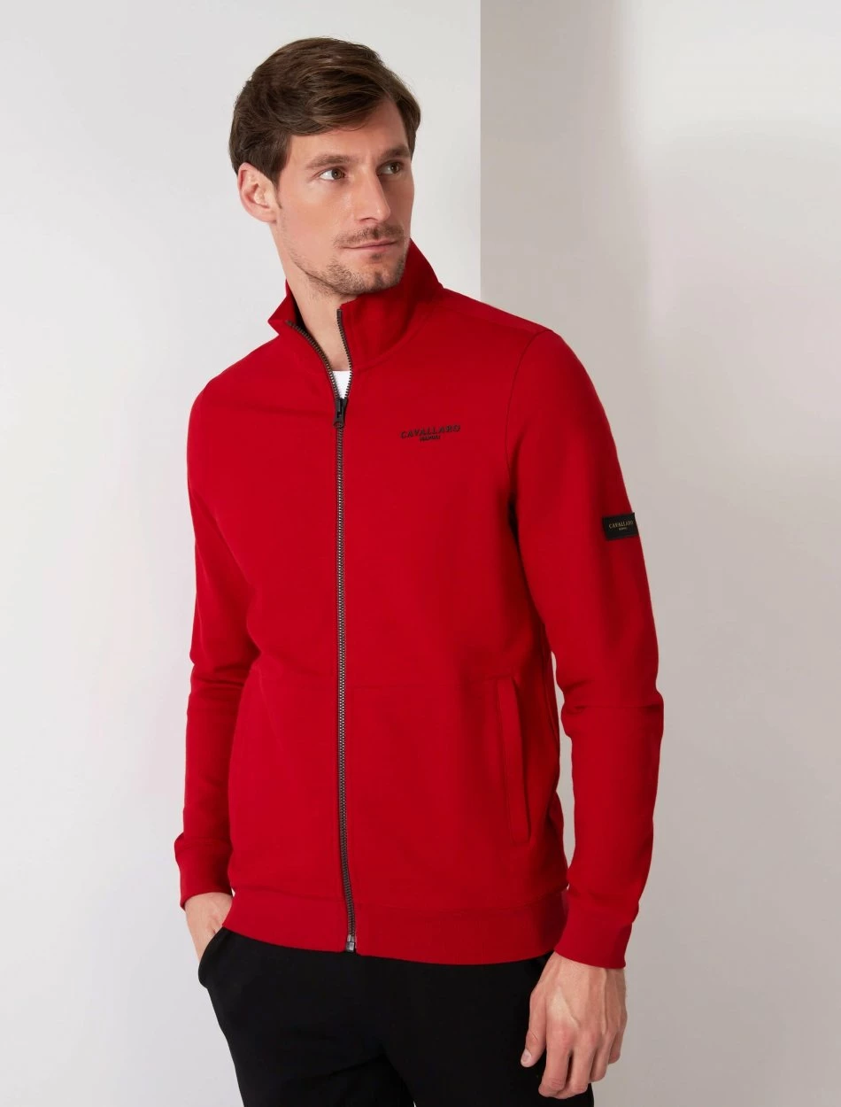 Cavallaro Napoli Donpo Zip Sweat Rood 5 Cavallaro Napoli Donpo Zip Sweat Rood - Afbeelding 5