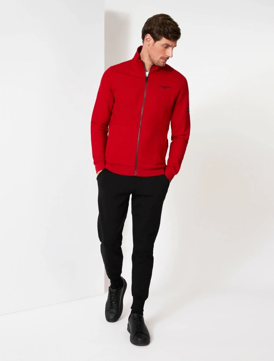 Cavallaro Napoli Donpo Zip Sweat Rood 2 Cavallaro Napoli Donpo Zip Sweat Rood - Afbeelding 2